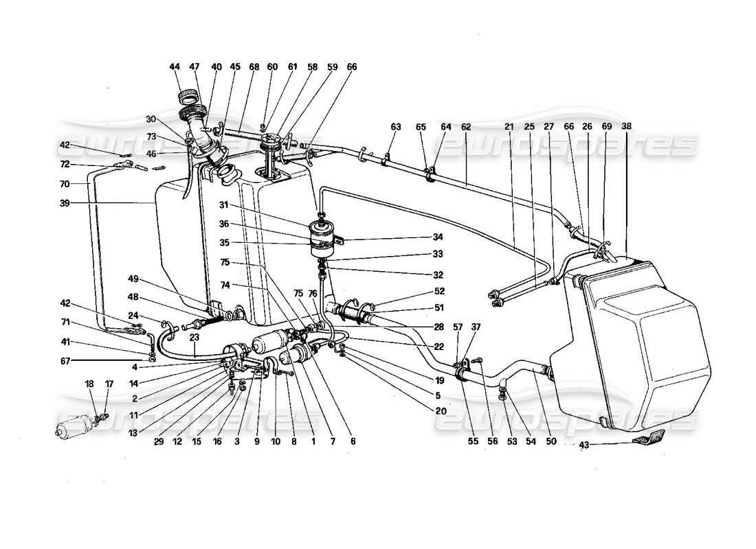 a part diagram from the ferrari 308 parts catalogue