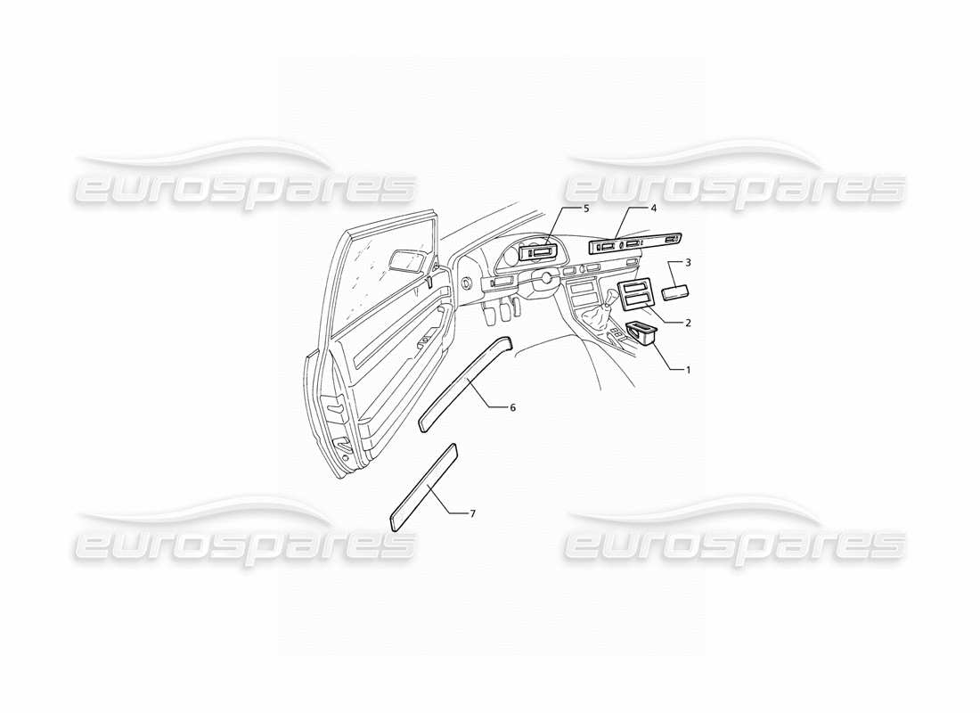 a part diagram from the maserati ghibli 2.0 cup parts catalogue