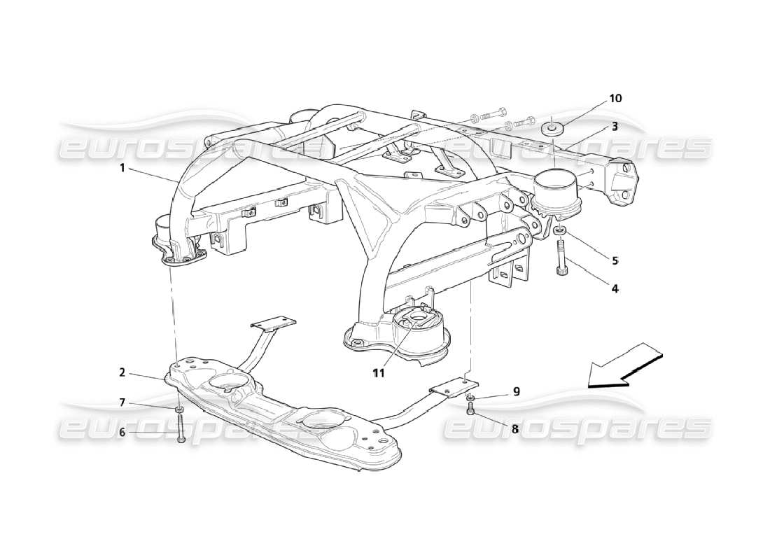 a part diagram from the maserati qtp. (2006) 4.2 parts catalogue