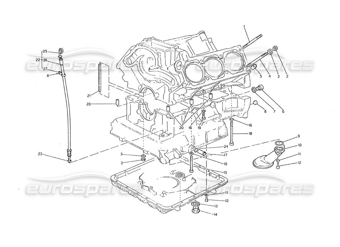 a part diagram from the Maserati Biturbo 2.5 (1984) parts catalogue