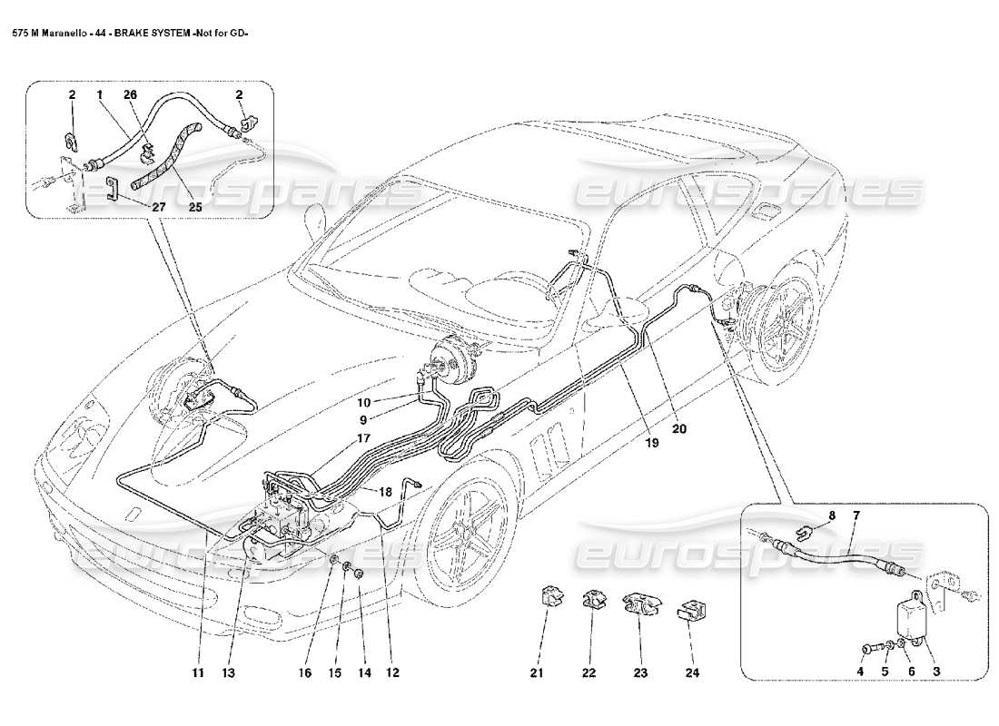 a part diagram from the Ferrari 575M Maranello parts catalogue