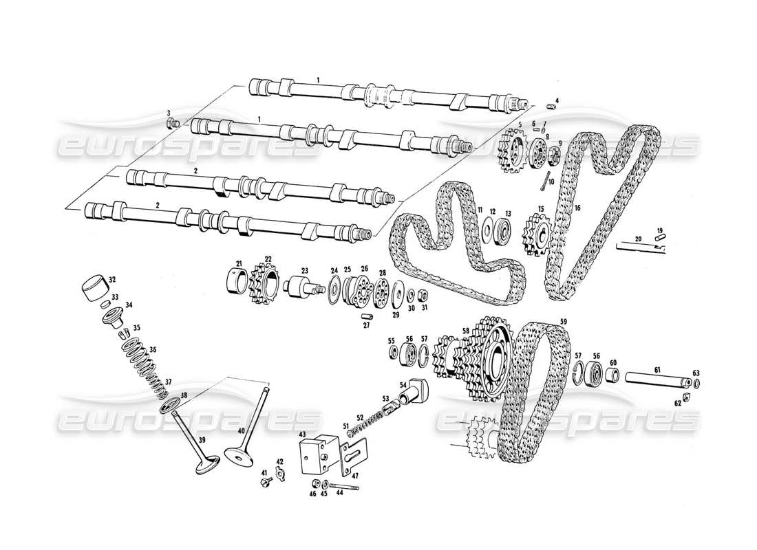 a part diagram from the maserati indy parts catalogue