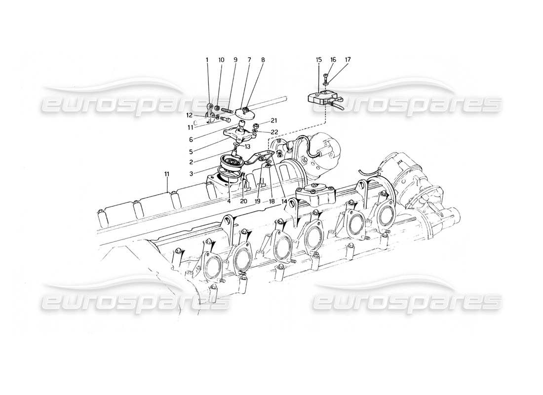 ferrari 400 gt (mechanical) fast idle device parts diagram