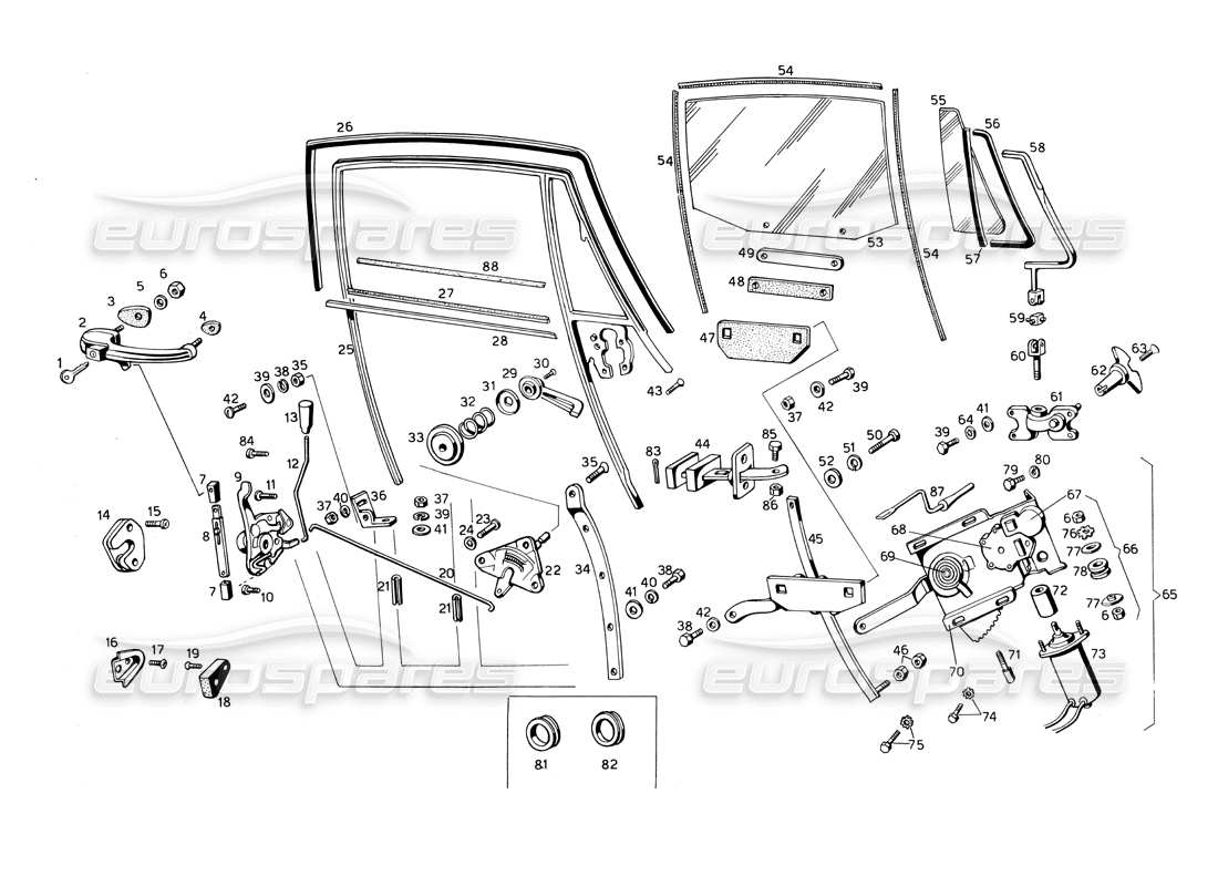 maserati ghibli 4.7 / 4.9 doors parts diagram