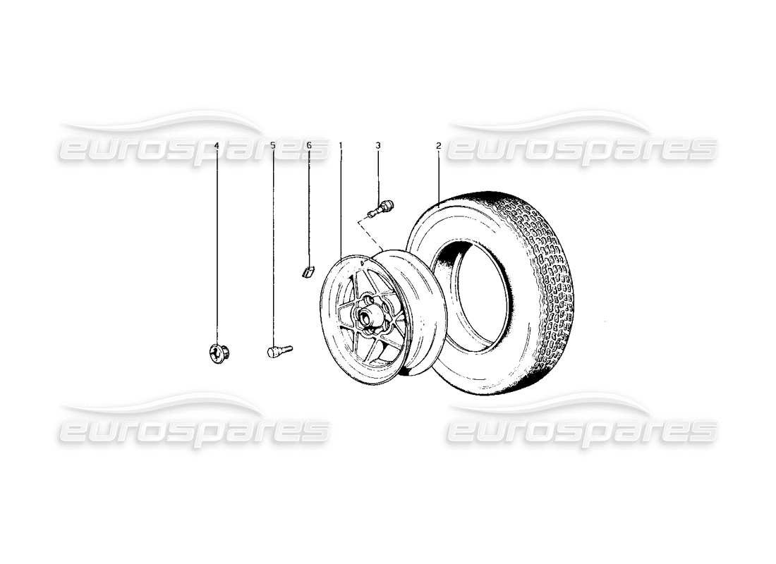 ferrari 400 gt (mechanical) wheels parts diagram