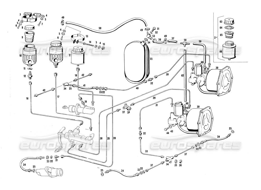 maserati ghibli 4.7 / 4.9 brake control parts diagram