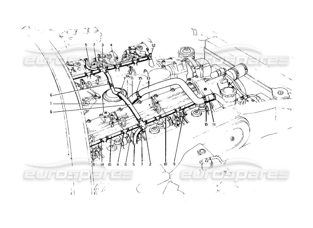 ferrari 400 gt (mechanical) blow - by system (400 gt) part diagram