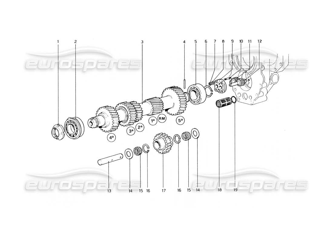 ferrari 400 gt (mechanical) main shaft oil pump (400 gt) part diagram