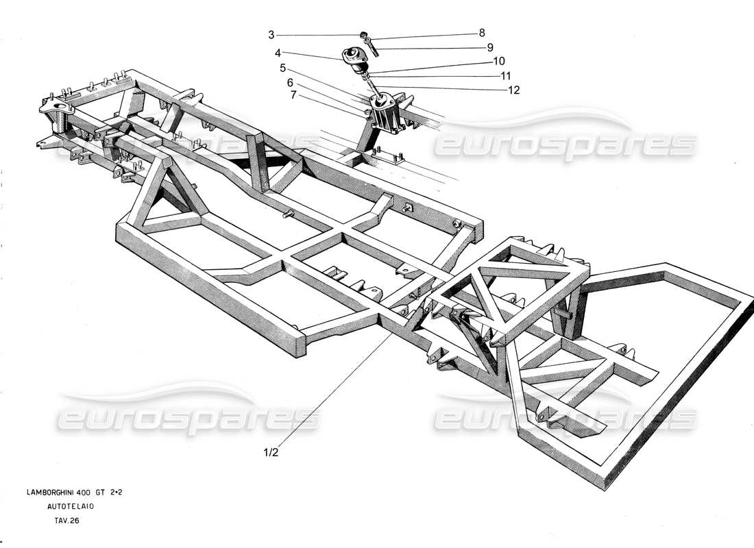 lamborghini 400 gt chassis parts diagram