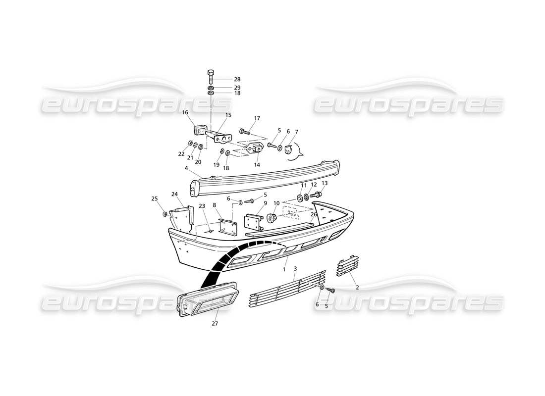 maserati qtp v8 evoluzione rear bumper parts diagram