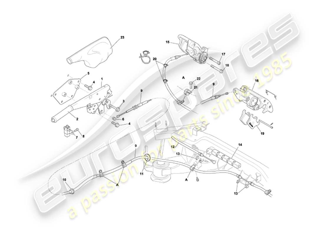 a part diagram from the aston martin vanquish (2002) parts catalogue