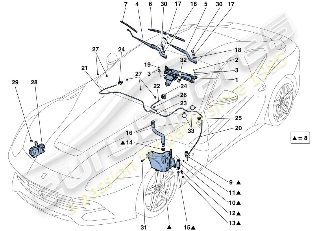 a part diagram from the Ferrari F12 Berlinetta (Europe) parts catalogue