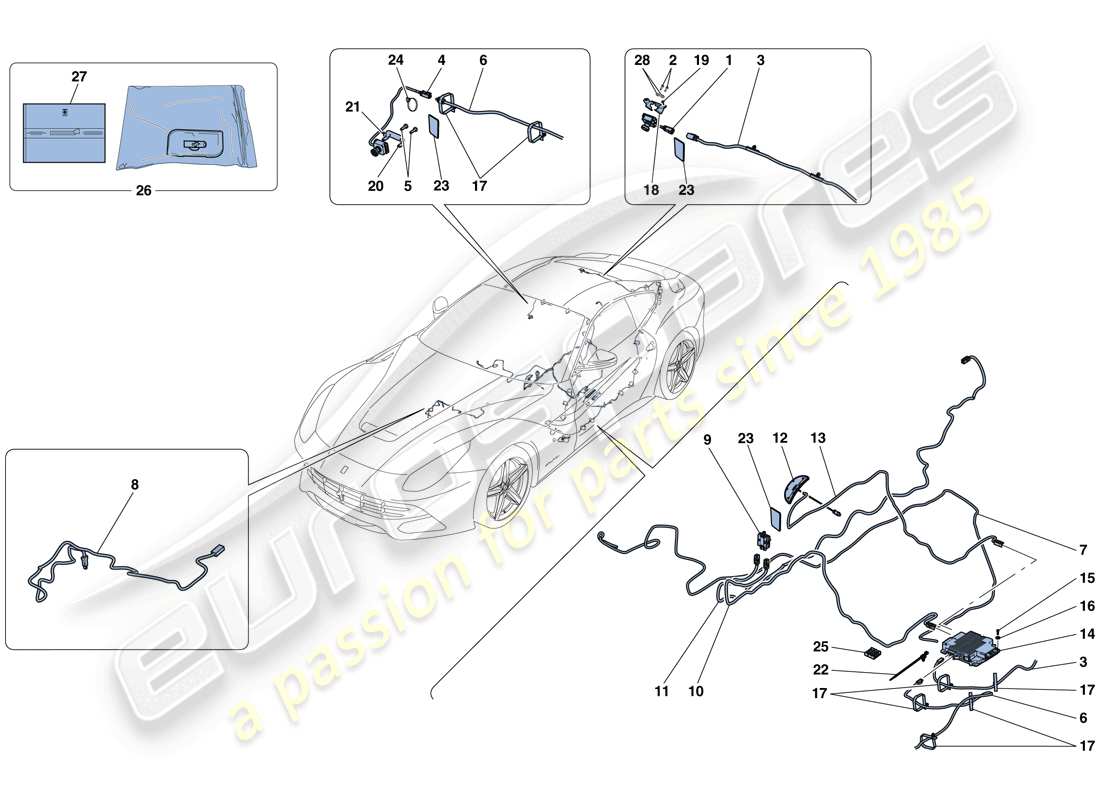 a part diagram from the Ferrari F12 Berlinetta (RHD) parts catalogue