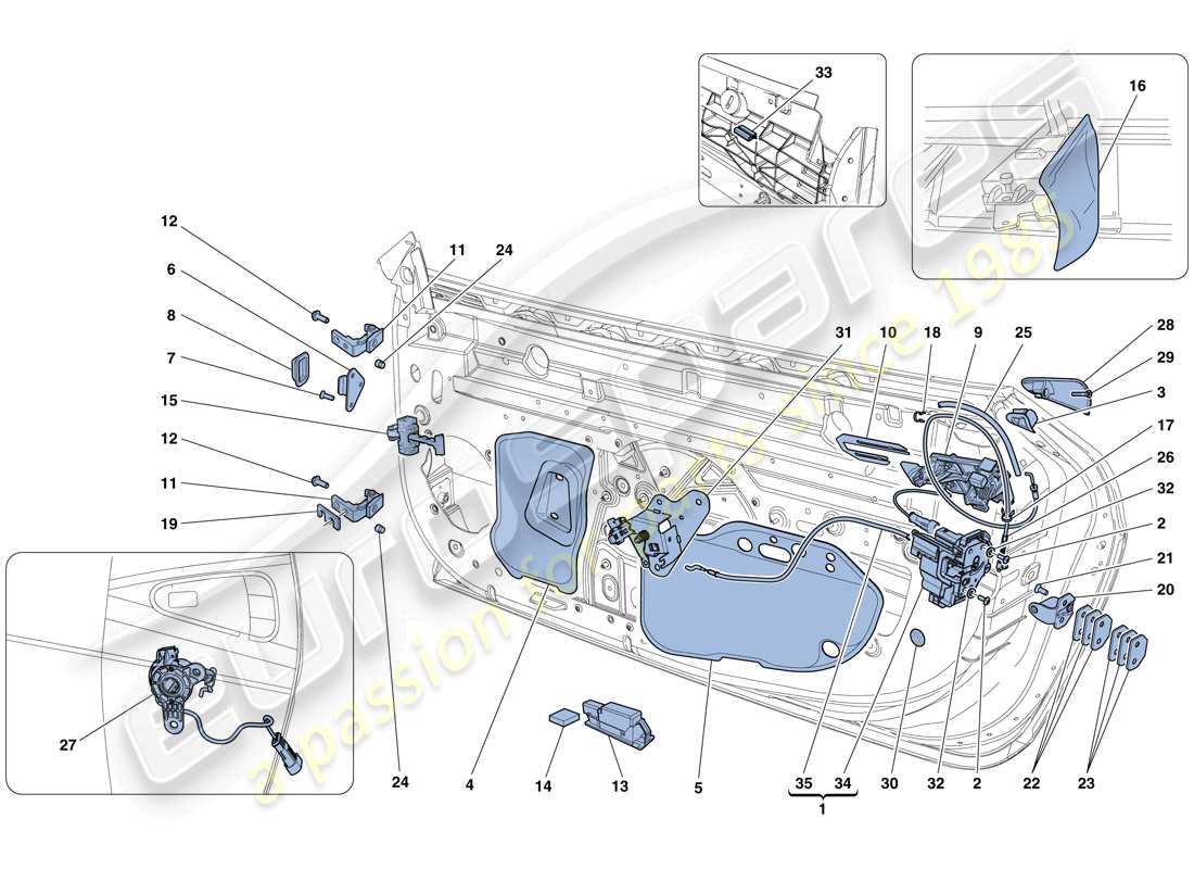 a part diagram from the ferrari 458 speciale aperta (usa) parts catalogue