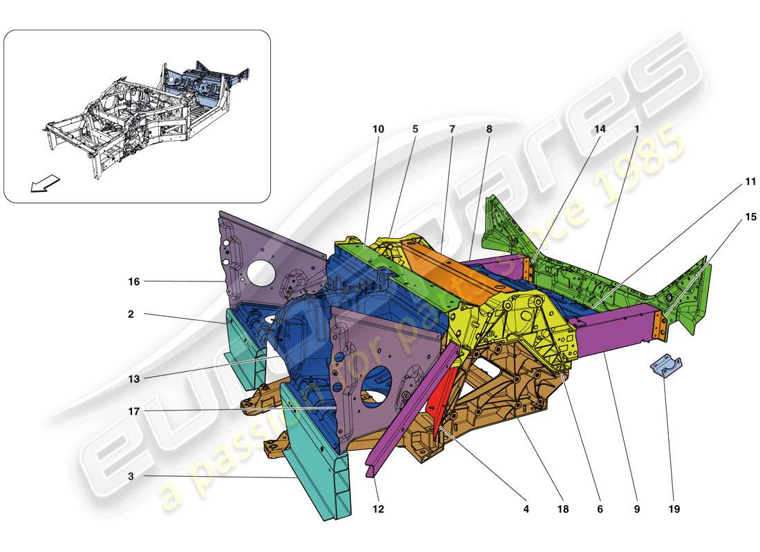 a part diagram from the ferrari california t (usa) parts catalogue