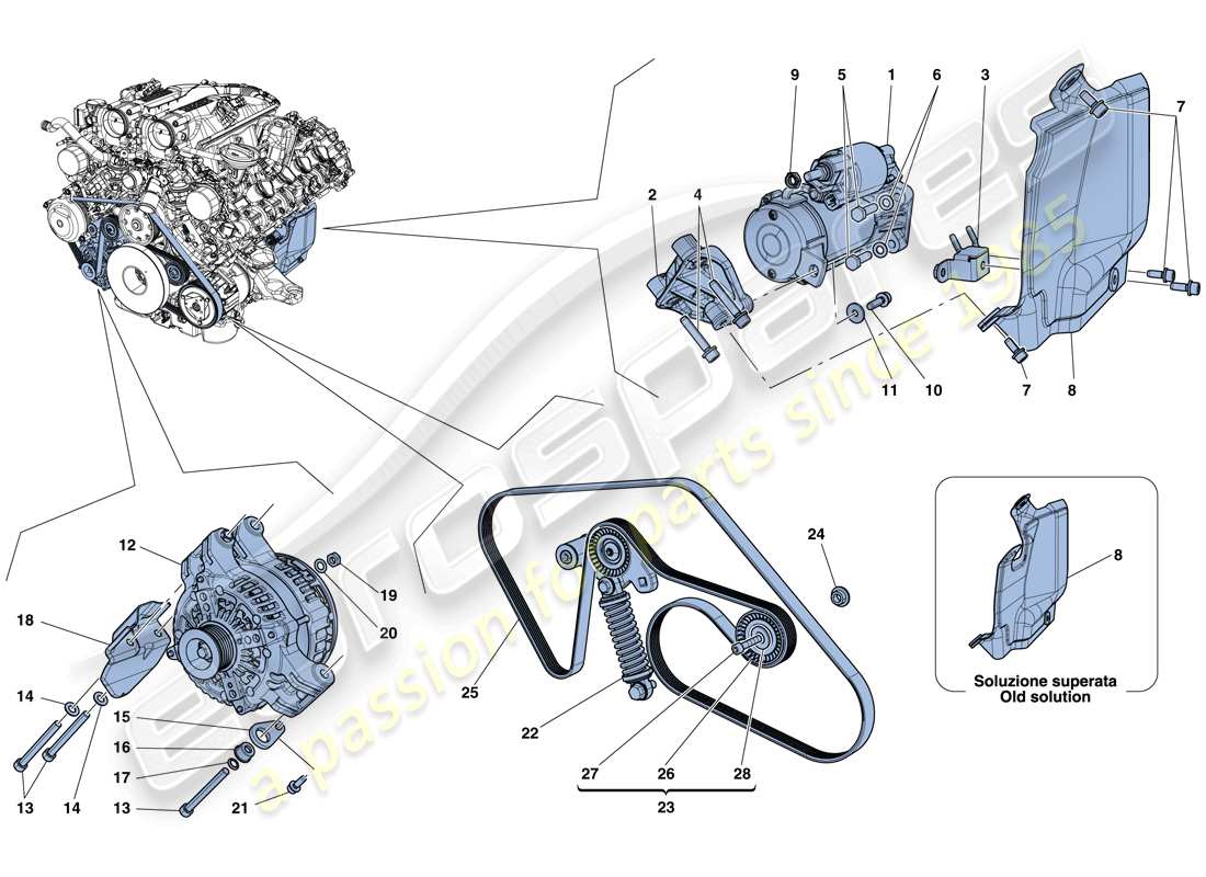 a part diagram from the Ferrari California T (Europe) parts catalogue