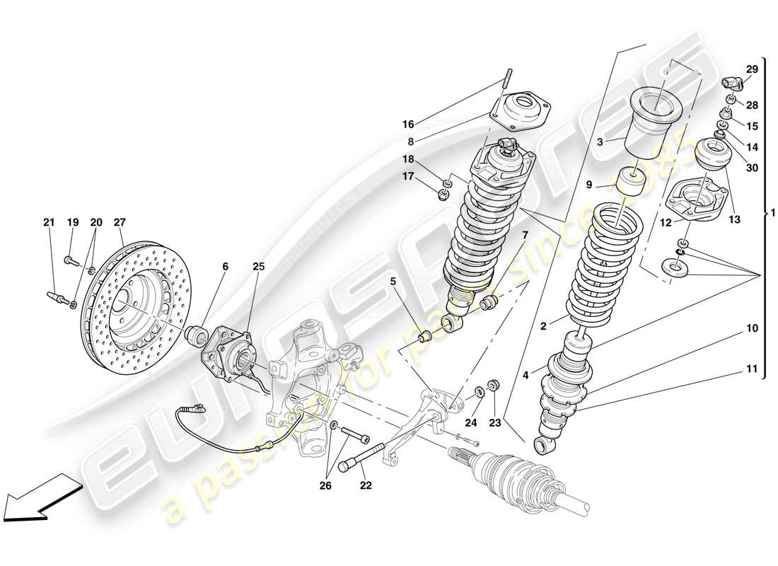a part diagram from the ferrari 599 sa aperta (europe) parts catalogue