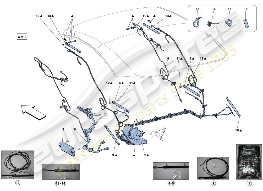 a part diagram from the ferrari california t (europe) parts catalogue