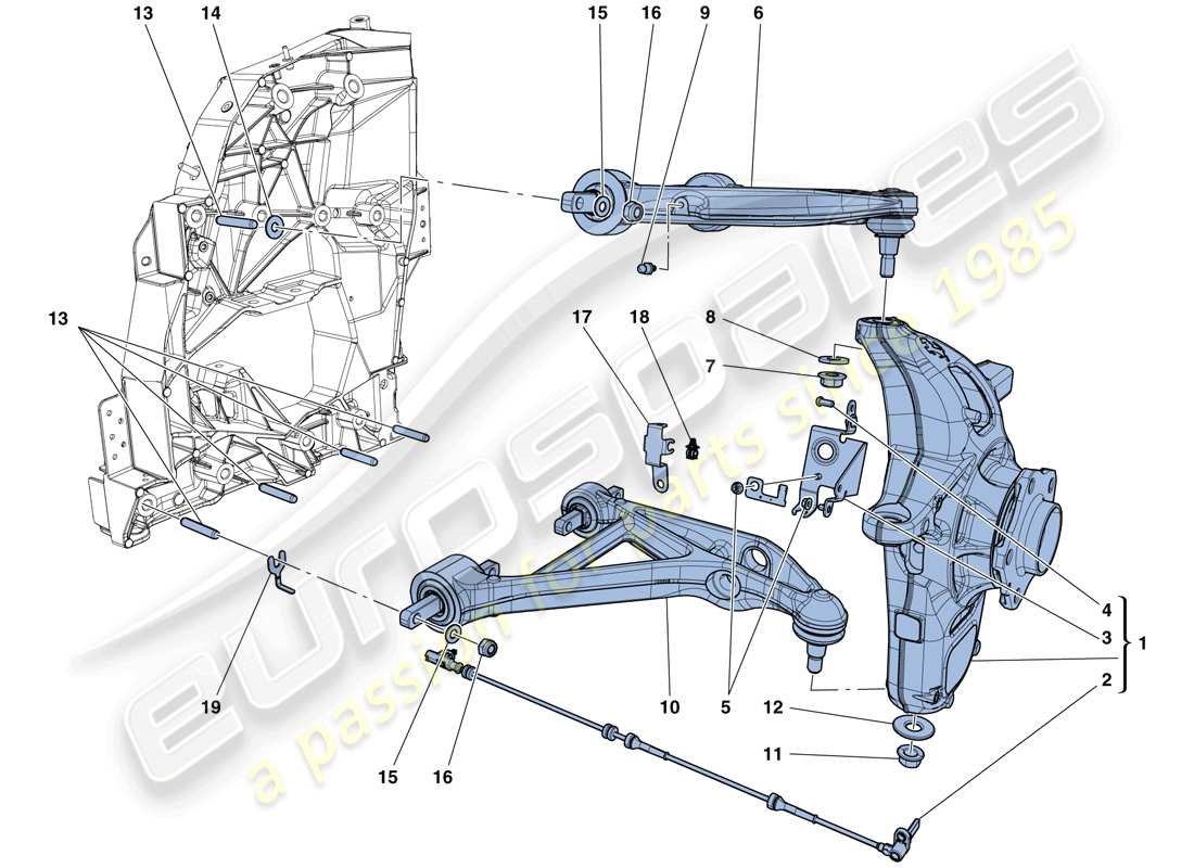 a part diagram from the ferrari california t (rhd) parts catalogue