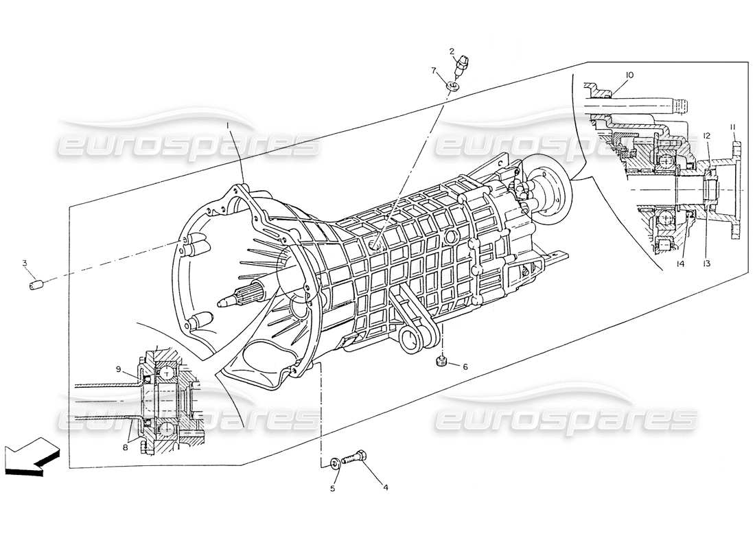 a part diagram from the Maserati Ghibli 2.8 (Non ABS) parts catalogue