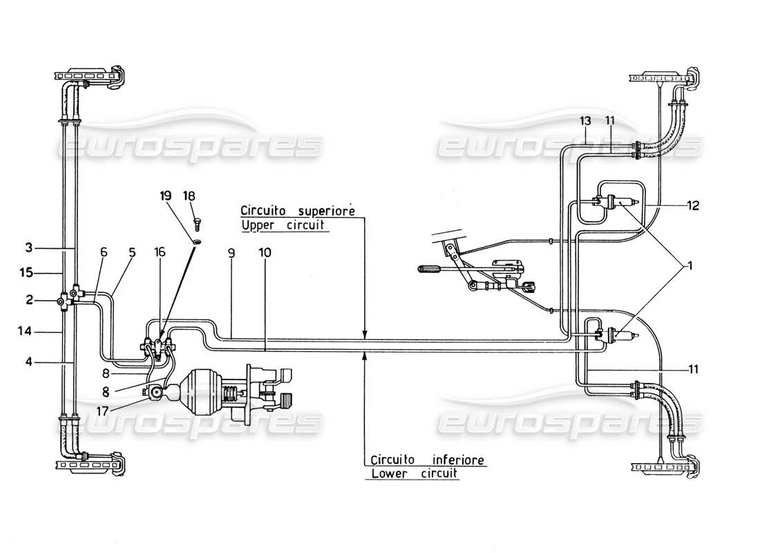 a part diagram from the ferrari 365 gtb4 daytona (1969) parts catalogue
