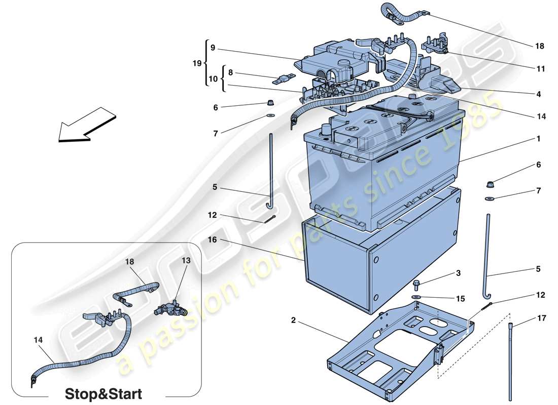 a part diagram from the Ferrari F12 Berlinetta (USA) parts catalogue