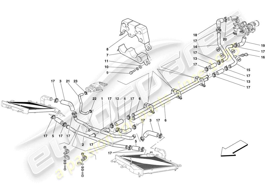 a part diagram from the maserati mc12 parts catalogue