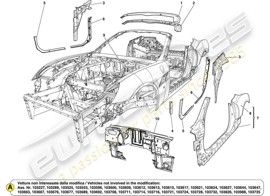 part diagram containing part number 69980311