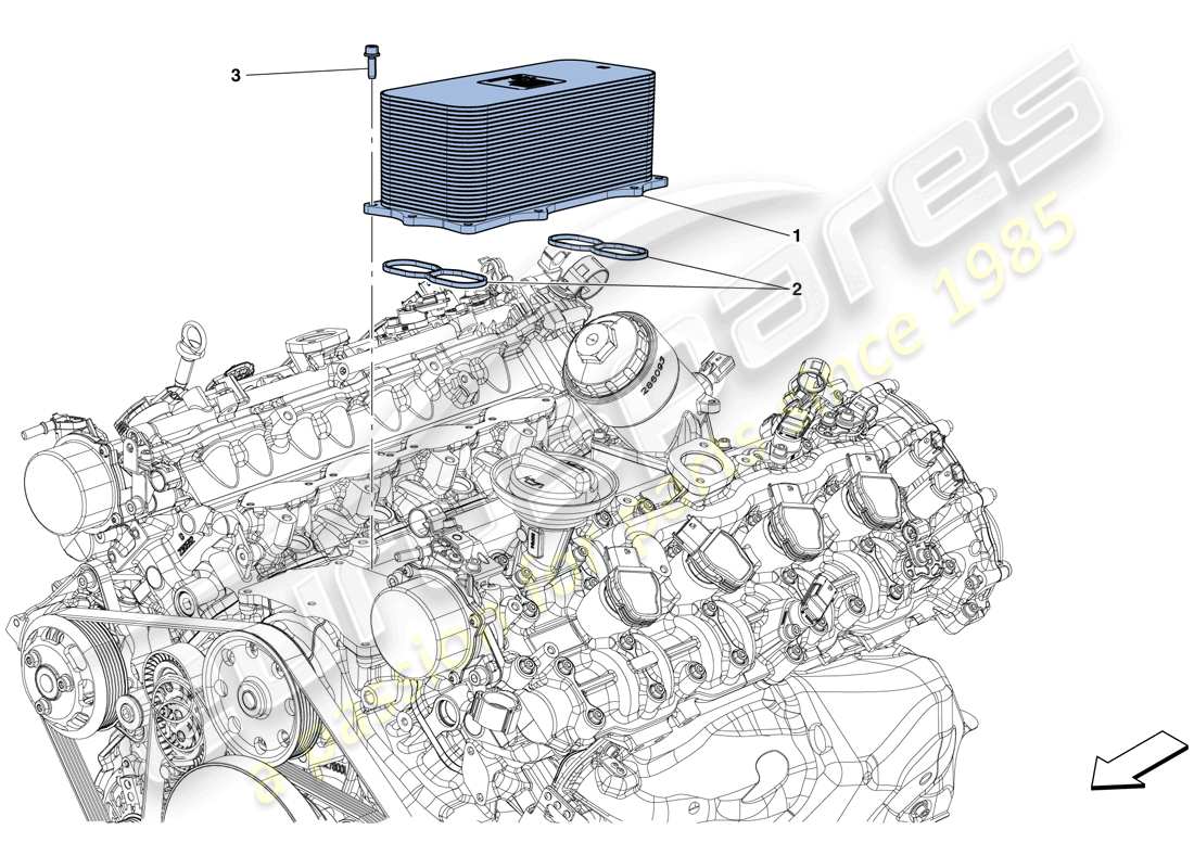 a part diagram from the Ferrari GTC4 Lusso T (RHD) parts catalogue