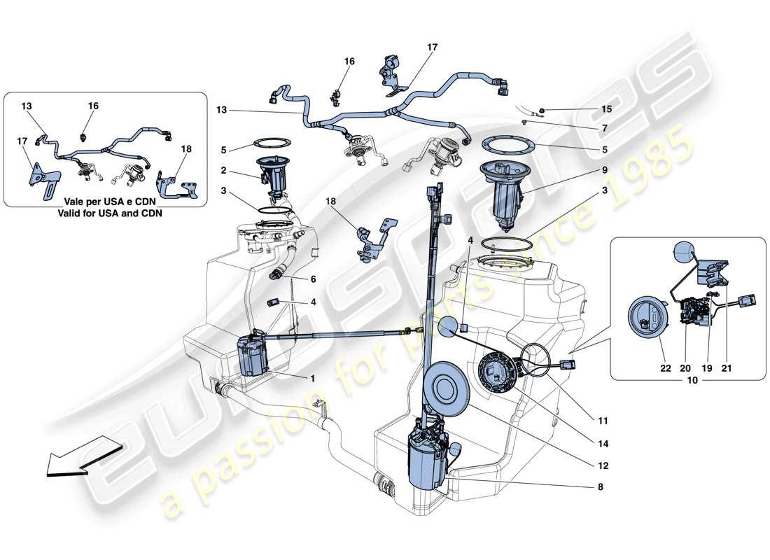 a part diagram from the Ferrari 458 Spider (Europe) parts catalogue