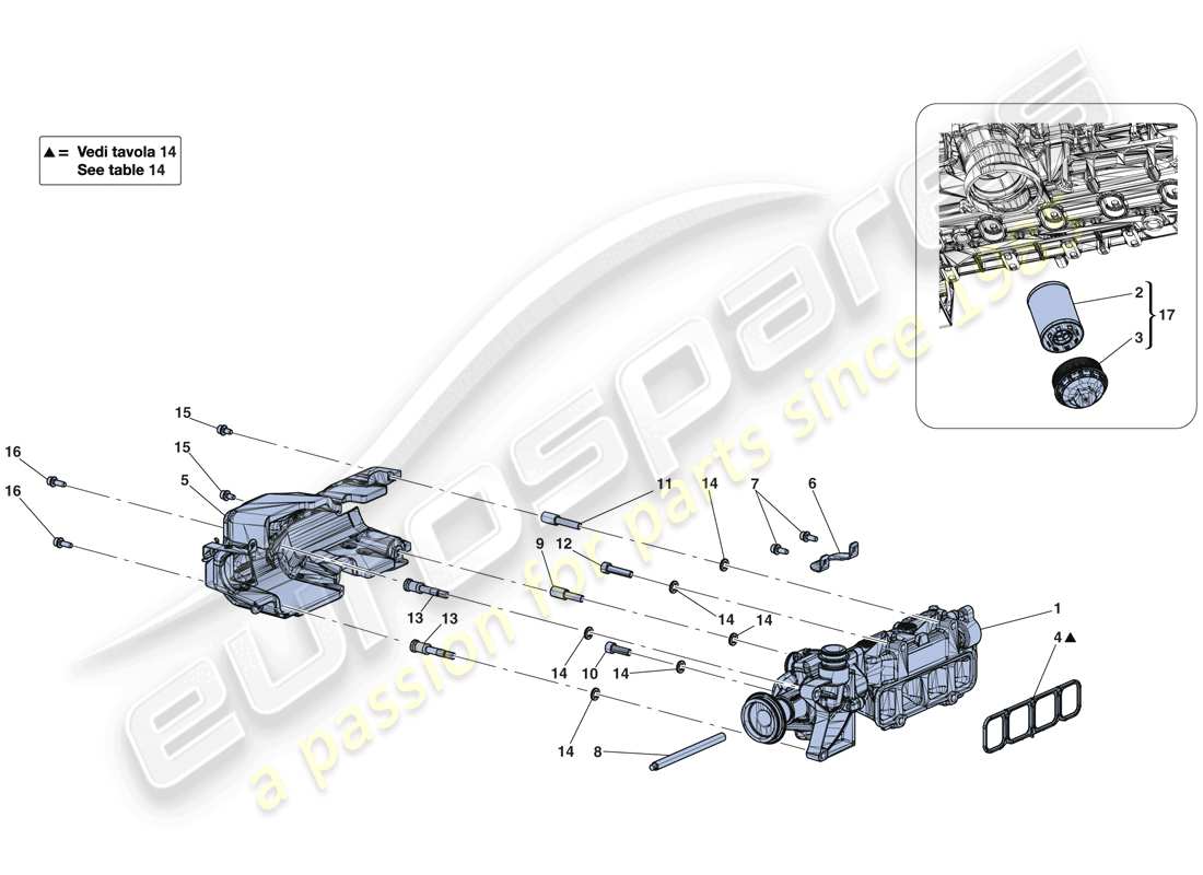 a part diagram from the ferrari laferrari aperta (usa) parts catalogue
