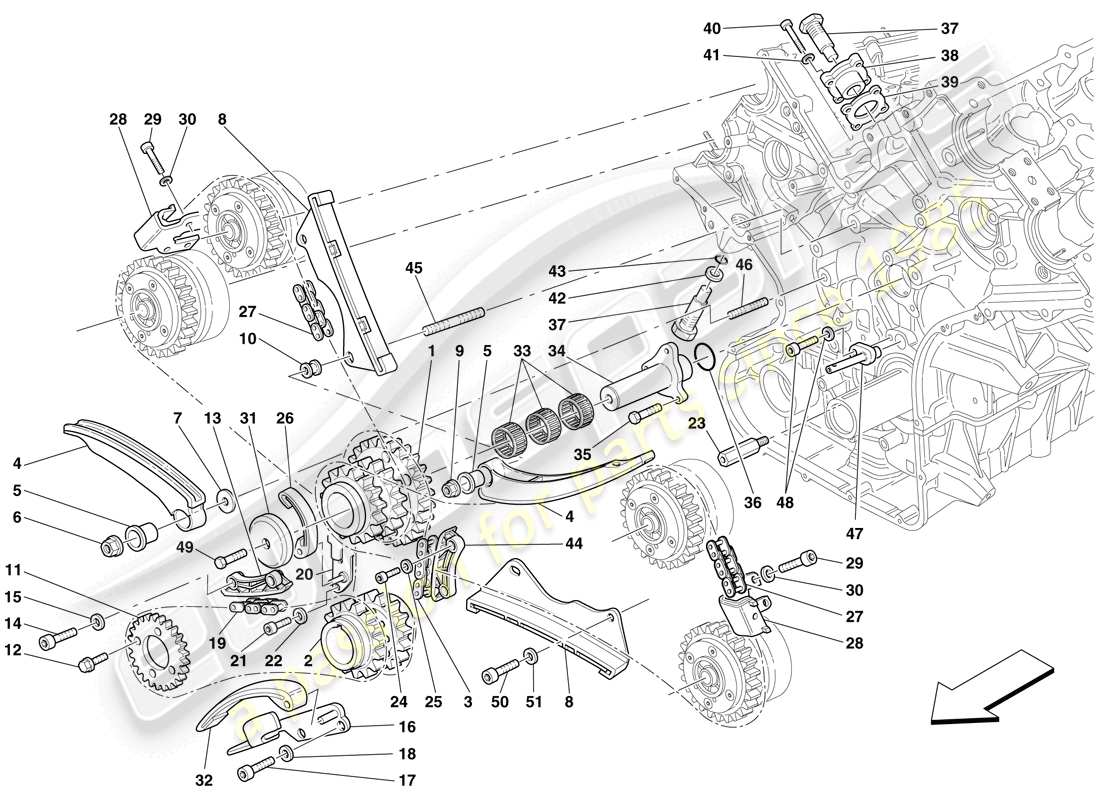 a part diagram from the ferrari 599 parts catalogue