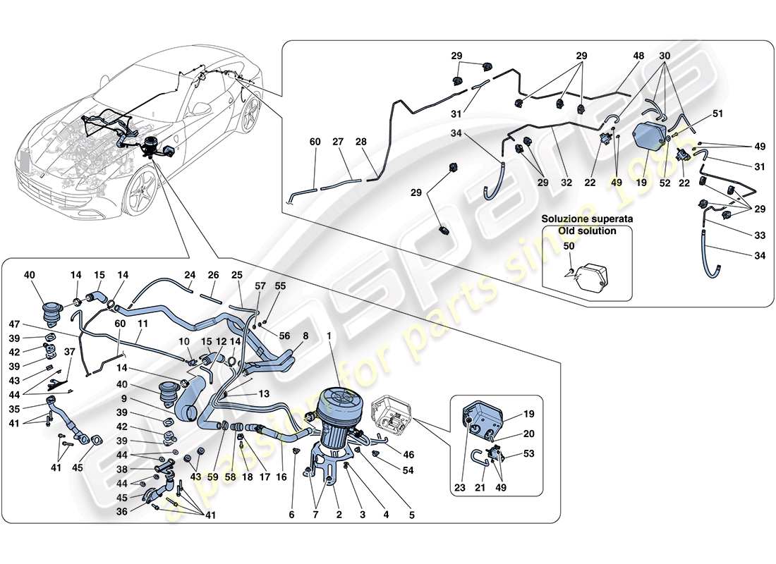 a part diagram from the Ferrari FF (Europe) parts catalogue