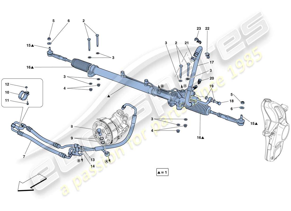 a part diagram from the Ferrari GTC4 Lusso (RHD) parts catalogue