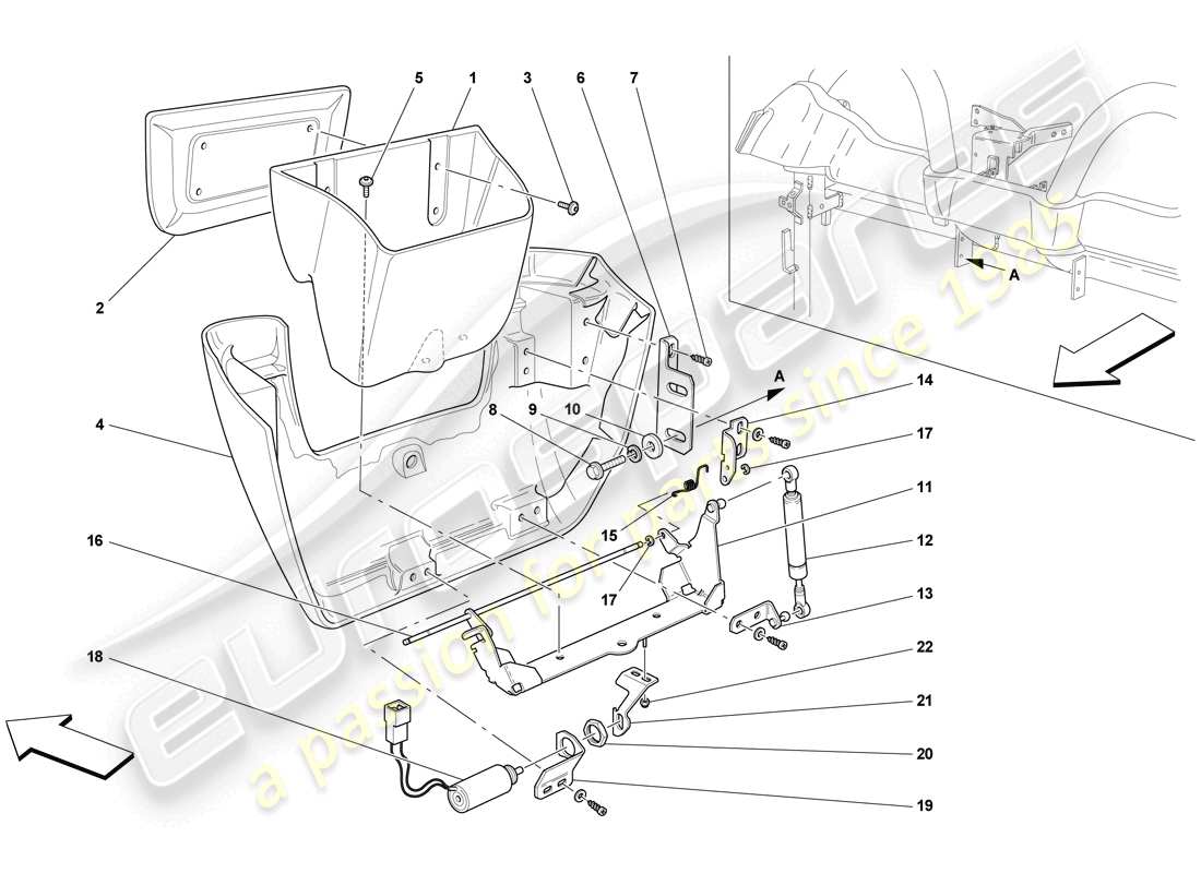 ferrari f430 scuderia spider 16m (europe) rear oddments compartment part diagram