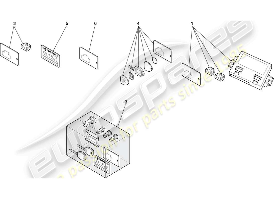 ferrari f430 coupe (europe) immobiliser kit parts diagram