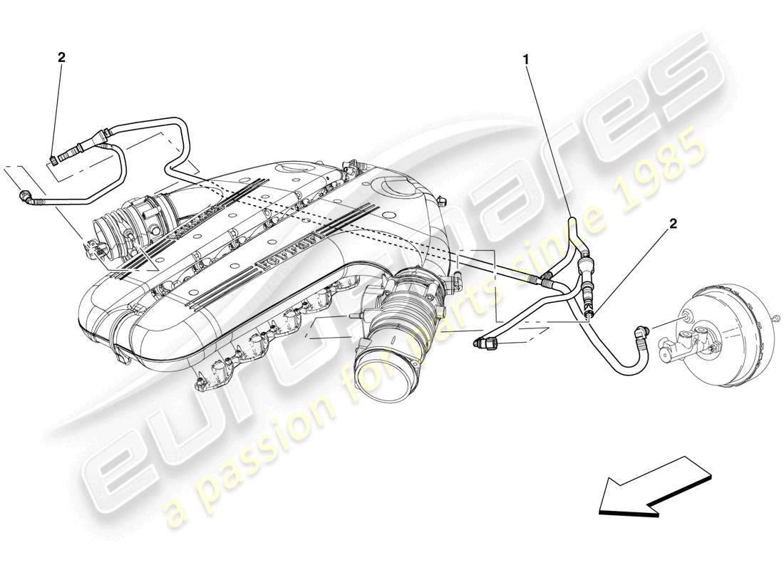 ferrari 599 gto (rhd) power steering system parts diagram