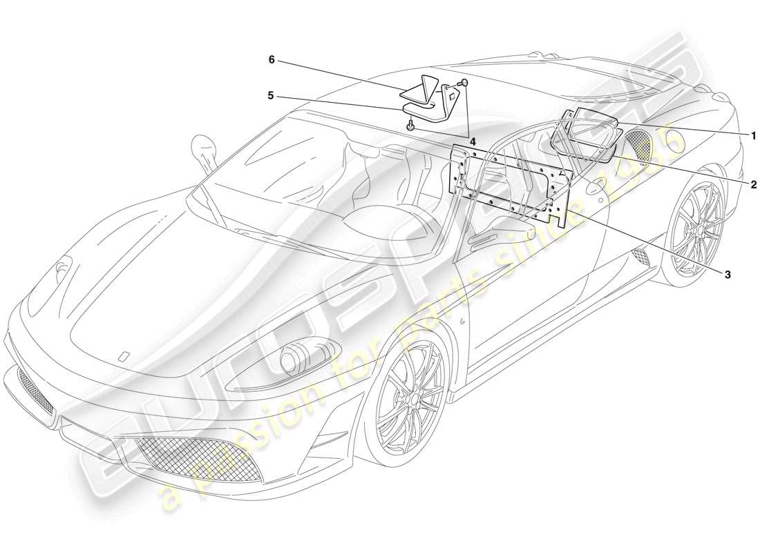 ferrari f430 scuderia (usa) insulation parts diagram