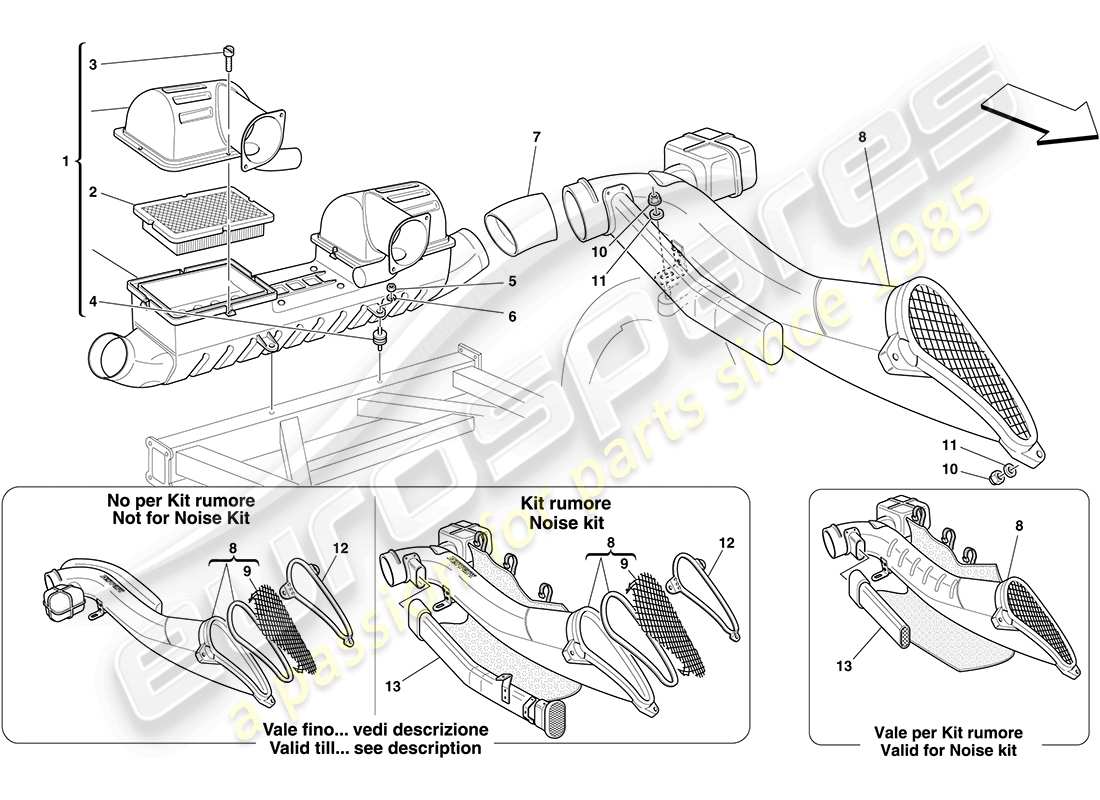 ferrari f430 coupe (europe) air intake parts diagram