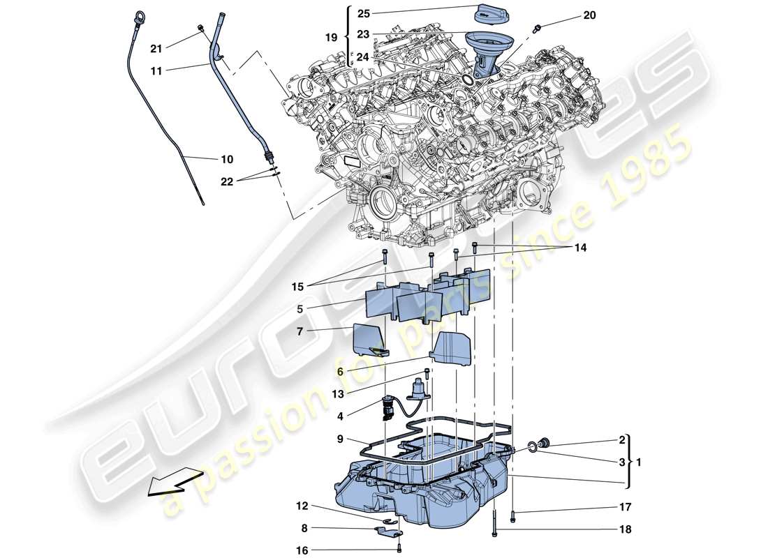 ferrari california t (europe) lubrication: circuit and pickup parts diagram