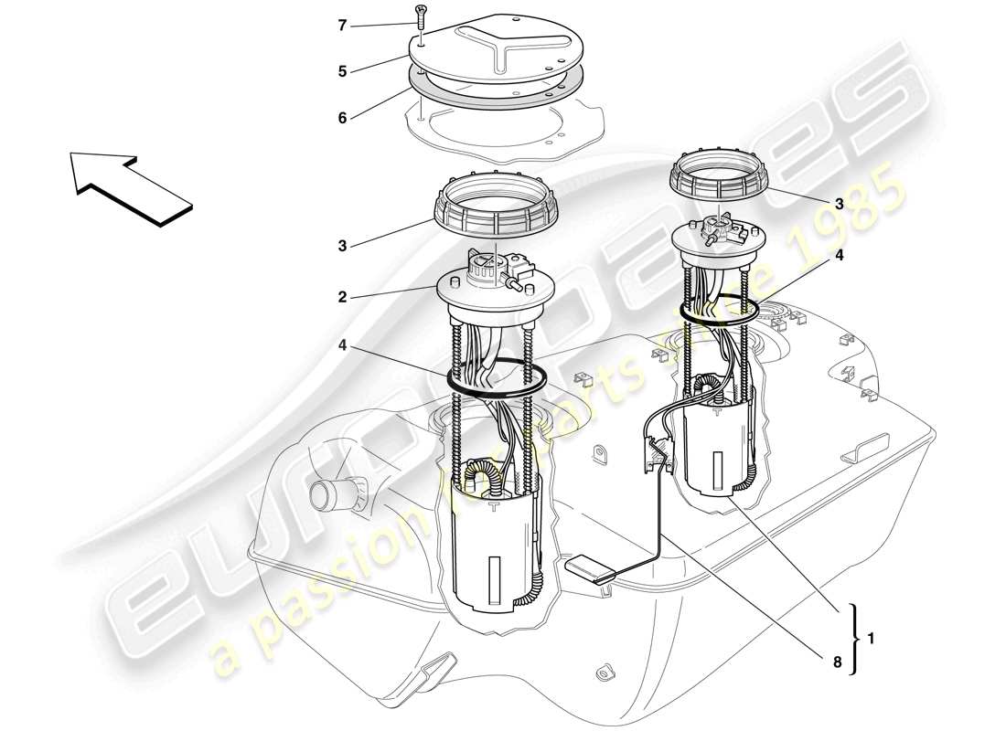 ferrari 599 sa aperta (usa) fuel pump parts diagram