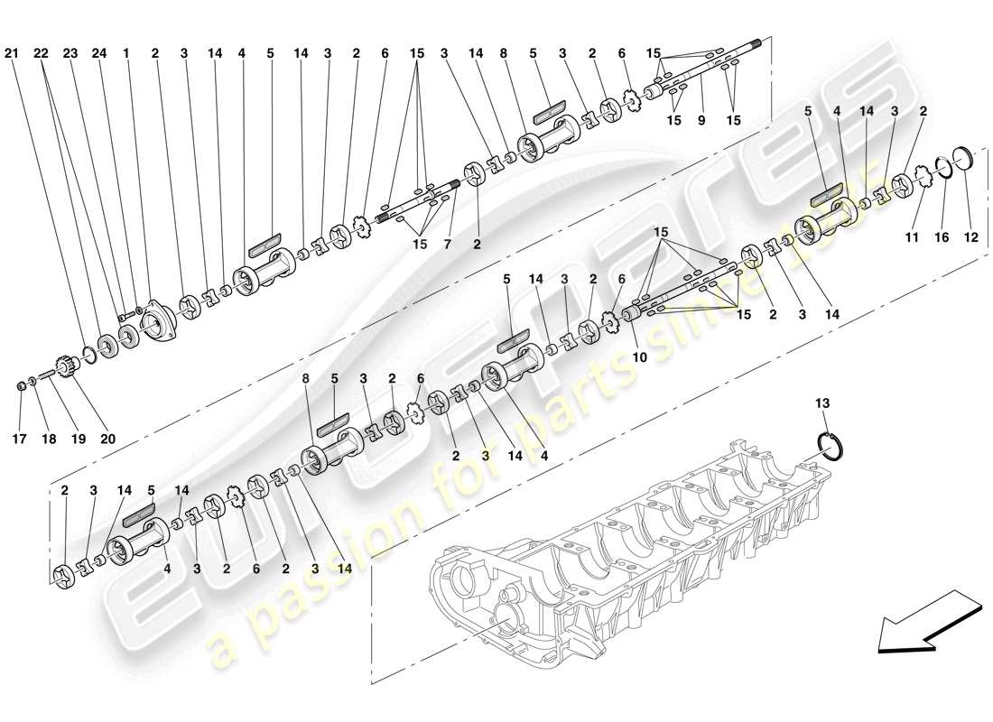 maserati mc12 oil/water recovery pump parts diagram