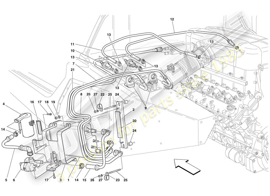 maserati mc12 antievaporation device parts diagram