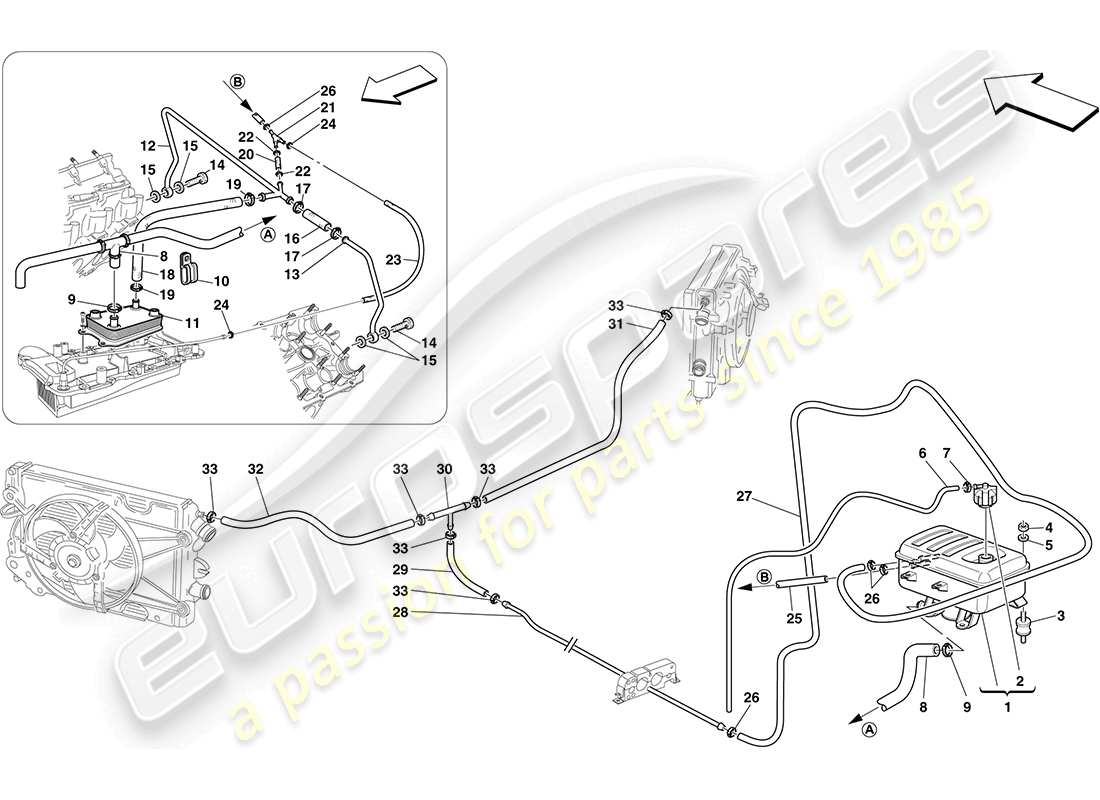 ferrari f430 coupe (europe) header tank part diagram