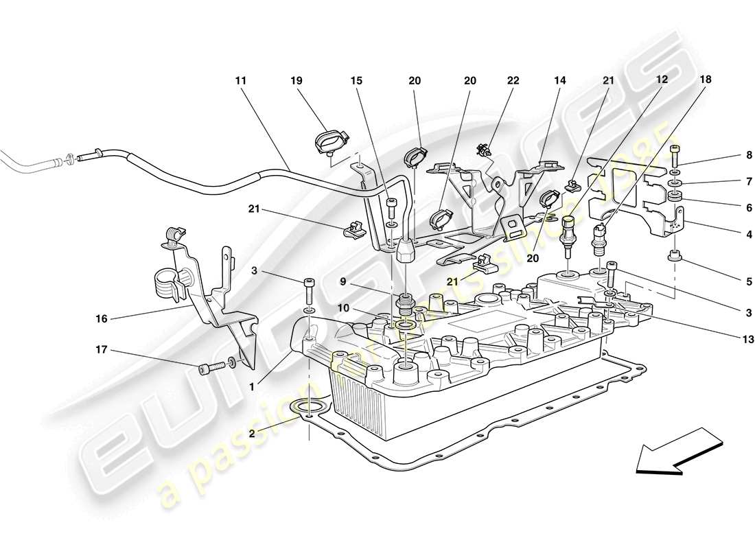 ferrari california (europe) heat exchanger parts diagram