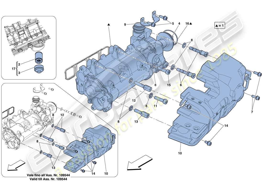 ferrari f12 berlinetta (rhd) cooling - oil pump parts diagram