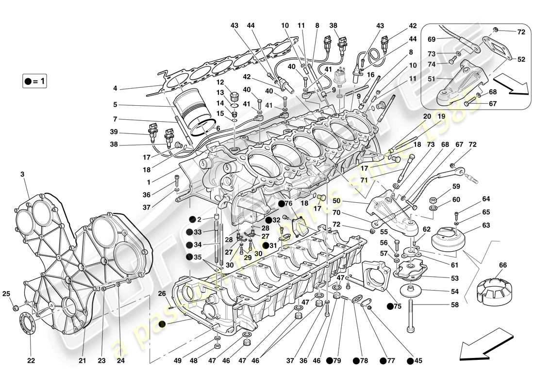 maserati mc12 crankshaft parts diagram