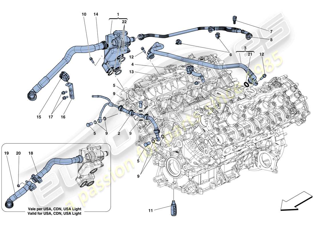 ferrari california t (europe) vents parts diagram