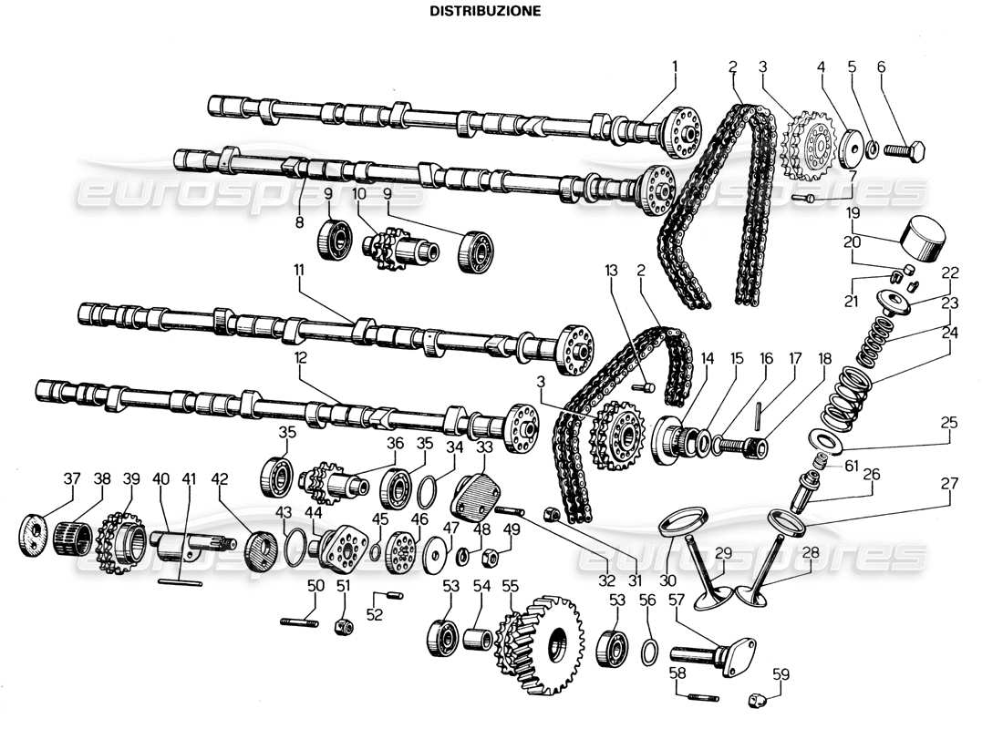 lamborghini espada distribution part diagram