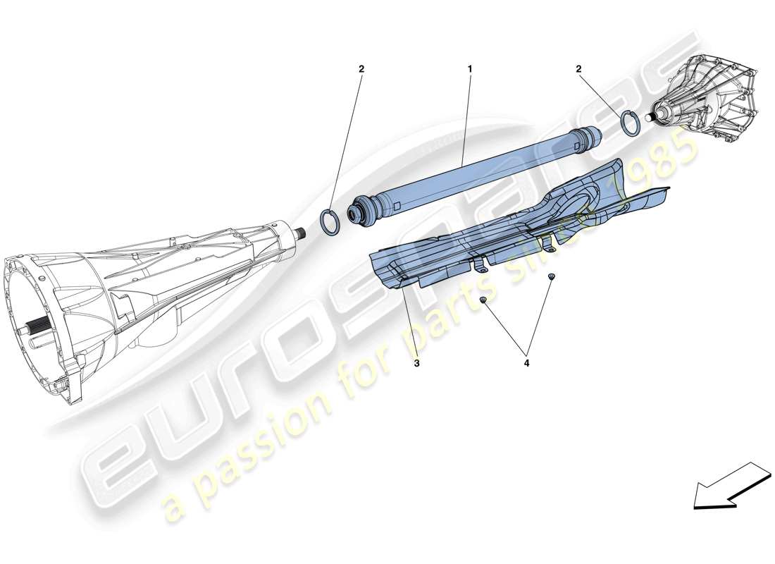 ferrari 812 superfast (rhd) transmission pipe part diagram